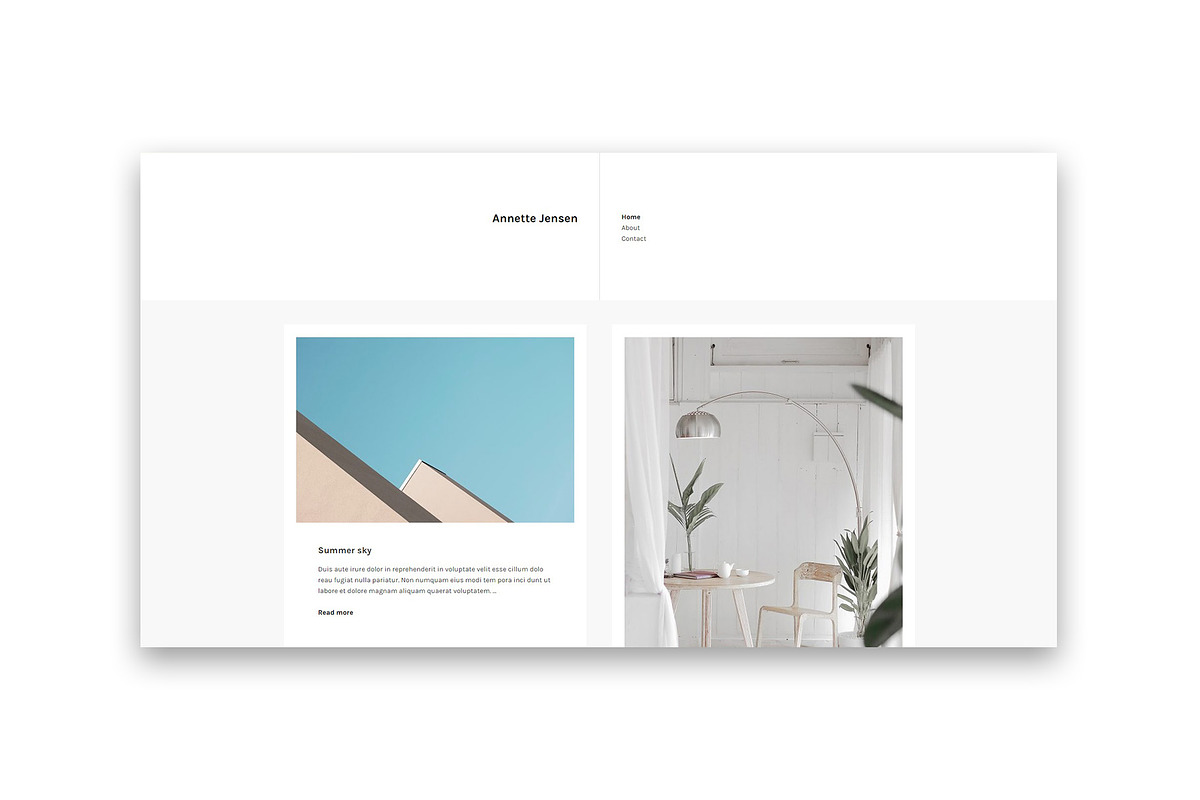 Annette - A Minimal Blog Theme, a WordPress Template by Singularform (Photo 1 of 3)