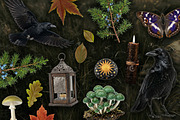 Witch's Magic Garden Collage Kit, an Object Illustration by Vicccky (Thumbnail 4 of 9)