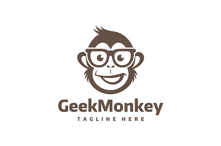 Geek Monkey Logo, a Branding & Logo Template by yopie