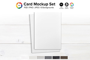 5x7 Greeting Card Mockup Set - PSD