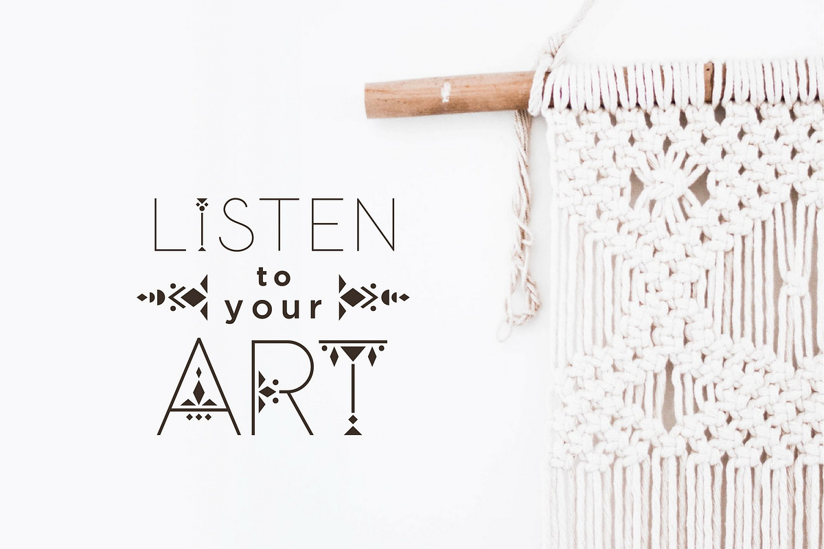 Ajoure - Folk Art Logo Font Family, a Sans Serif Font by Struvictory.art (Photo 10 of 10)