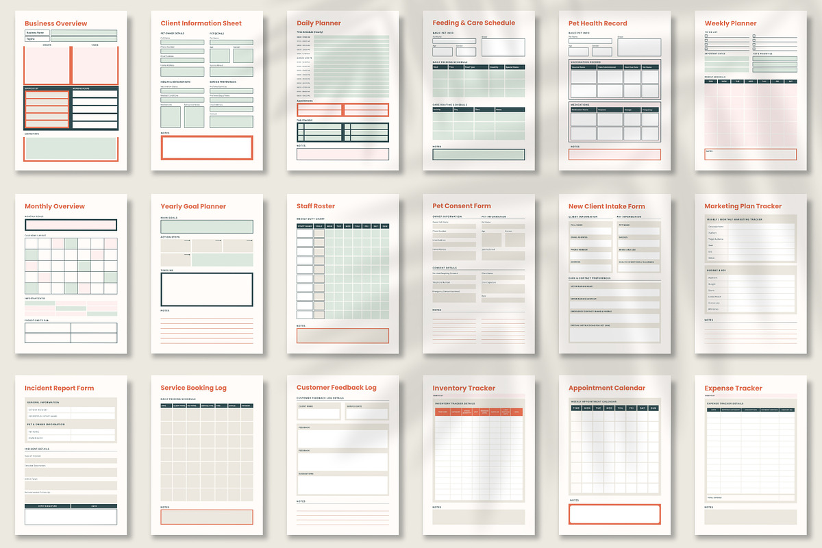 Pet Business Planner & Forms Kit preview 7