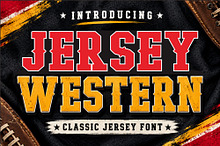 Jersey Western - Classis Jersey Font