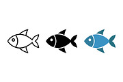 Geometric Fish Vector Icon Graphic, a Solid Icon by Artonix (Thumbnail 2 of 2)