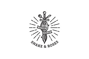 Snake & Roses Logo