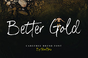 Better Gold - Carefree Brush, a Handwritten Font by tebaltipislab (Thumbnail 1 of 10)