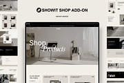 Showit Digital Shop Add-on page, a Landing Page Template by Digital&Chic (Thumbnail 1 of 8)