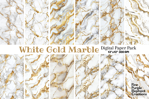 White Gold Marble Texture Granite, a Pattern Graphic by Fine Purple Elephant