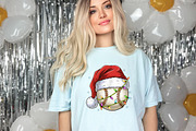 Christmas Softball Santa Hat PNG, an Illustration by designcity5 (Thumbnail 7 of 8)
