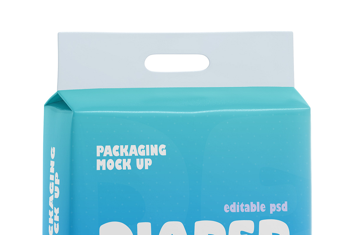 Diaper Packaging PSD Mockup, a Packaging Mockup by Ram Studio LLC (Photo 3 of 8)