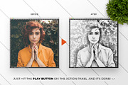 Pencil Drawing Photoshop Action, an Action Add-On by MockUpgrade (Thumbnail 2 of 7)