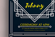 Art Deco Wedding Invitations, an Invitation Template by Millusti (Thumbnail 4 of 4)