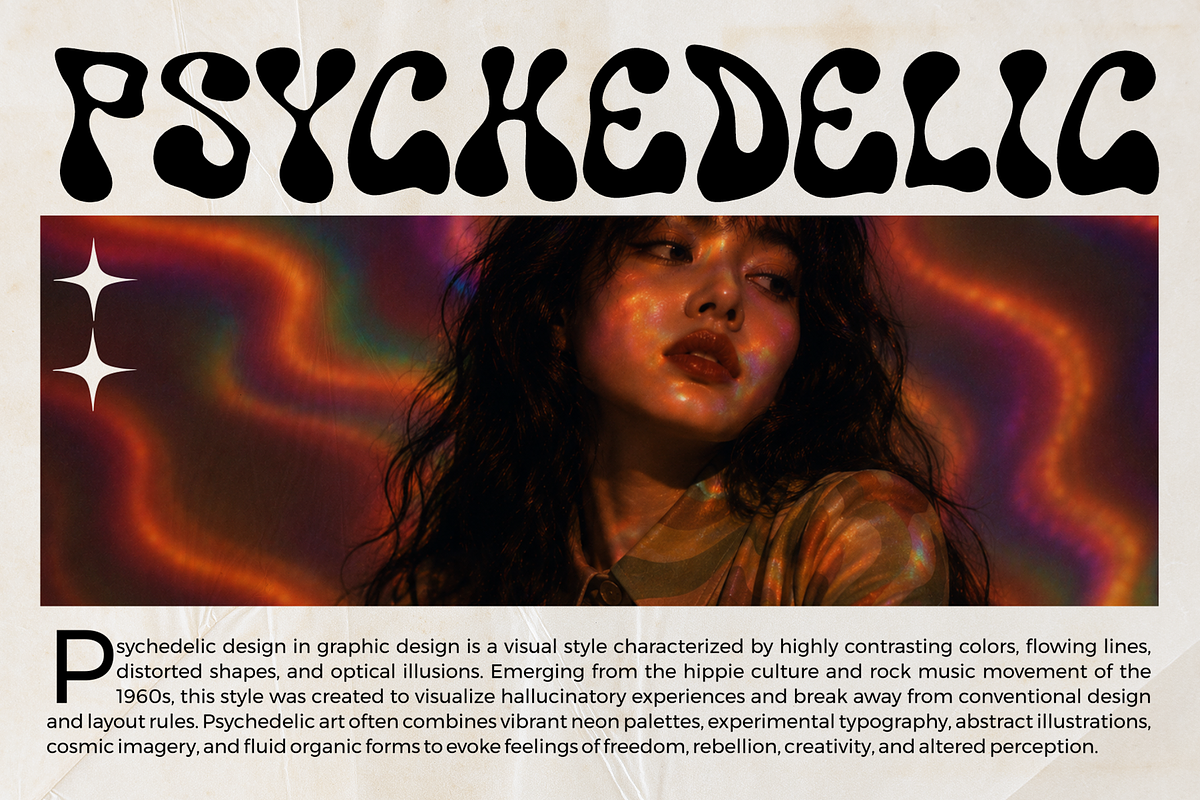 Mignova - Psychedelic Display Font, a Handwritten Font by figuree studio (Photo 2 of 8)