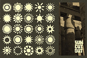 Sun Cut Out Vector Pack, a Solid Icon by Tekuni (Thumbnail 4 of 10)