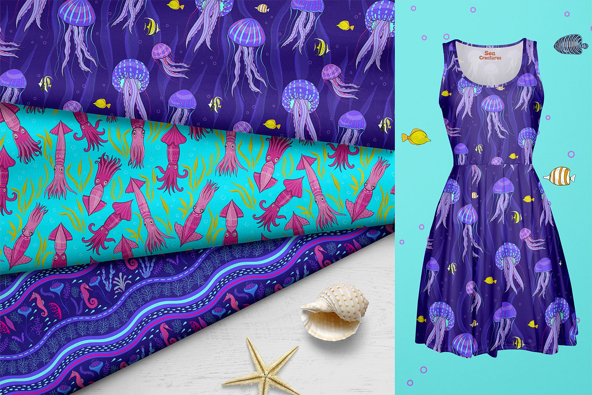 SEA CREATURES, an Animal Illustration by Irina Skaska (Photo 5 of 12)