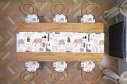 6PSD Table runner Mockup Tablecloth, a Household Mockup by GraphicVil (Thumbnail 6 of 9)