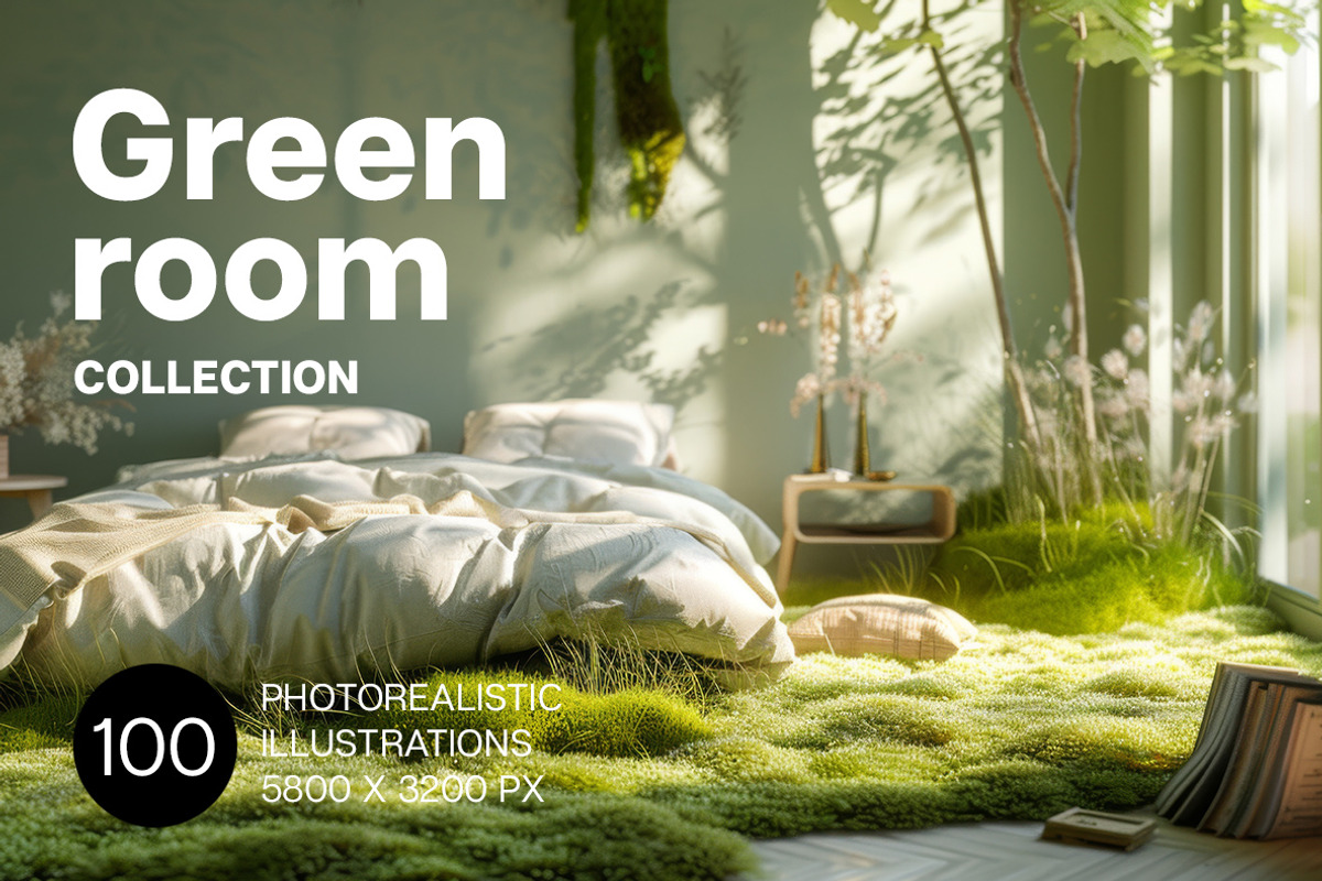 Green rooms. Collection, a Decorative Illustration by Handmadefont (Photo 1 of 14)