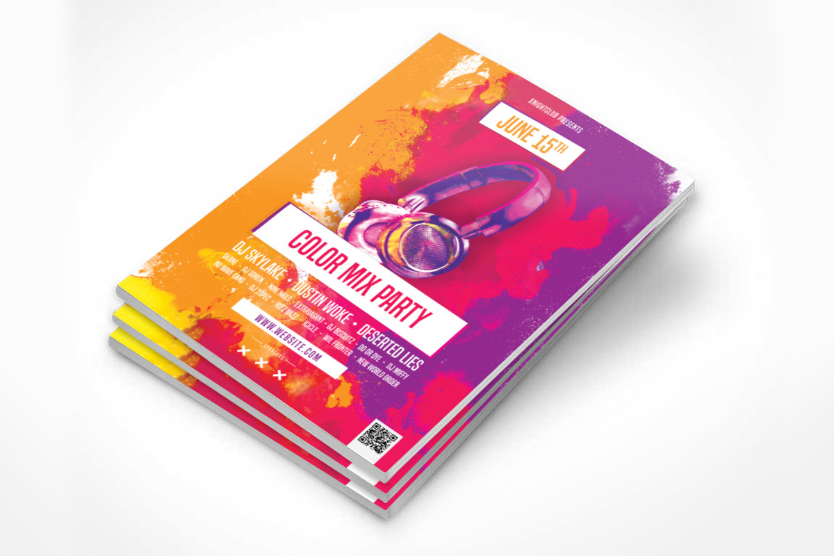 Colorful Party Flyer, a Flyer Template by NeonLeon (Photo 3 of 4)