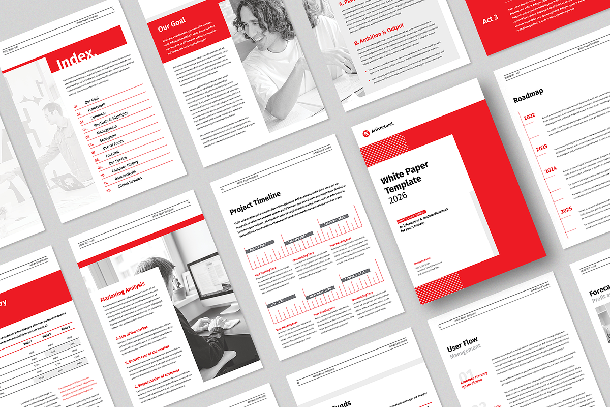 White Paper | Canva, Word, PPTX, InD, a Brochure Template by ArtisticLand (Photo 2 of 9)