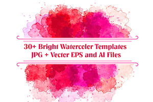 30+ Vector Watercolor Templates, a Background Graphic by Kseniya-Omega