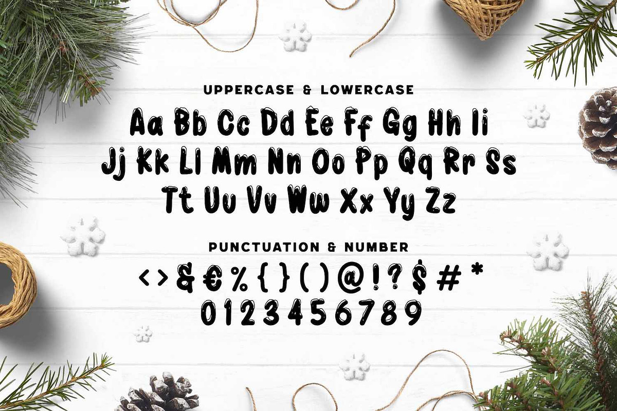 Balls Snowing Font, a Script Font by Runsell Studio (Photo 5 of 5)