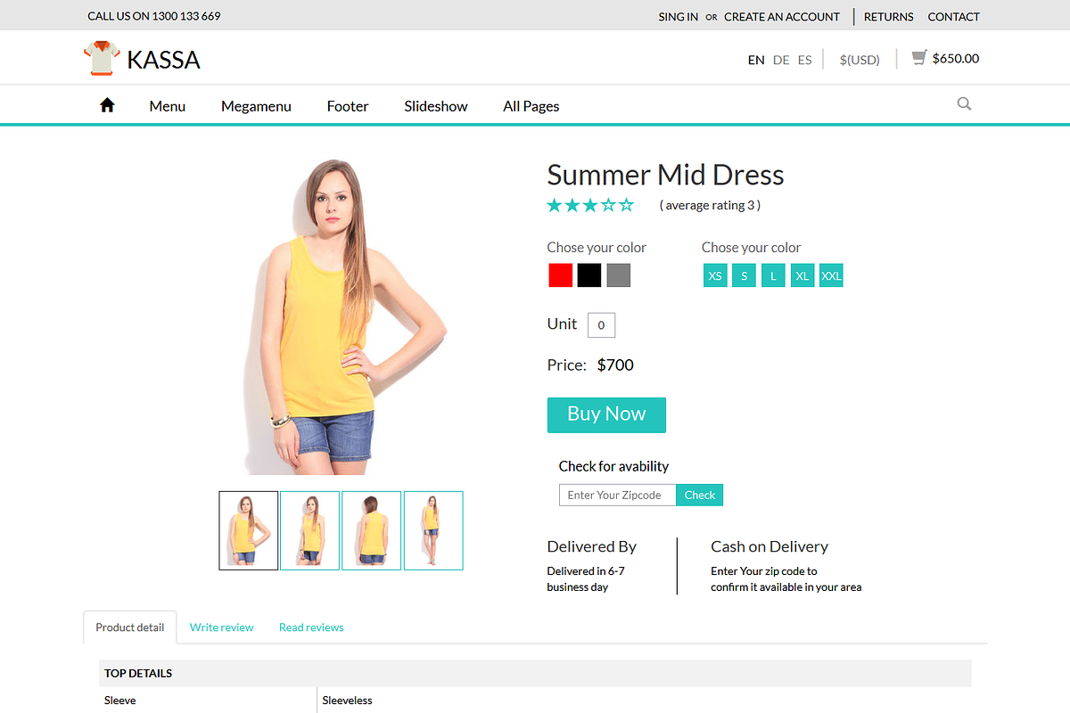 Kassa Ecommerce Responsive Template, a Bootstrap Template by sanjay104030 (Photo 3 of 5)