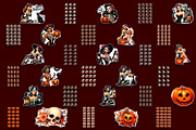 Retro Pin Up Girl Halloween Stickers, a Person Illustration by ElenazlataArt (Thumbnail 3 of 5)