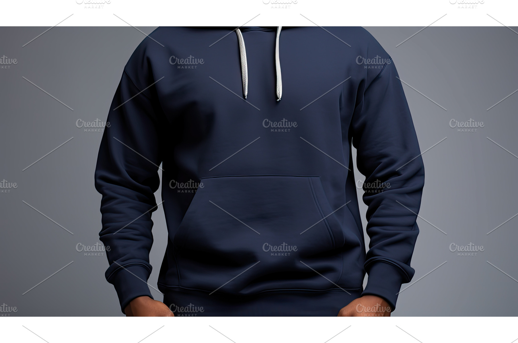 clothing navy hoodie ai generated, a Beauty & Fashion Photo by pikepicture