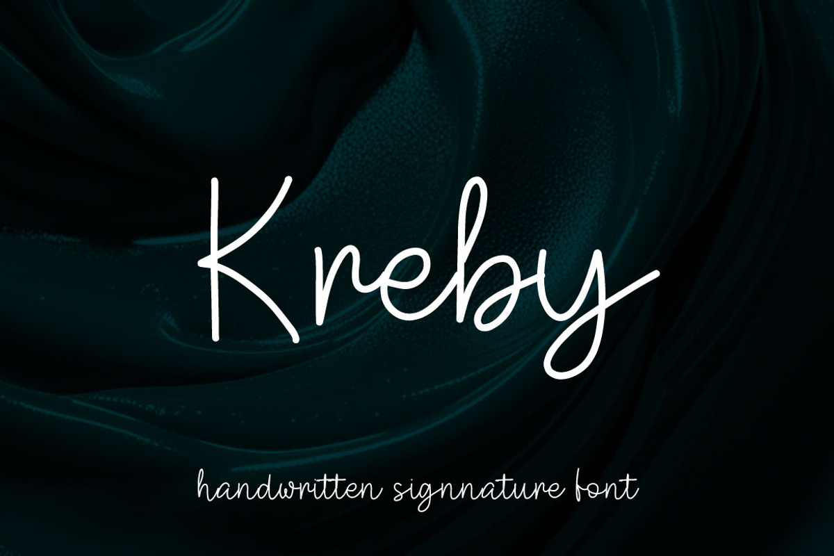 Kreby - Handwritten Signature Font, a Handwritten Font by Mightyfire (Photo 1 of 4)