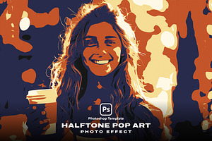 Halftone Pop Art Photo Effect