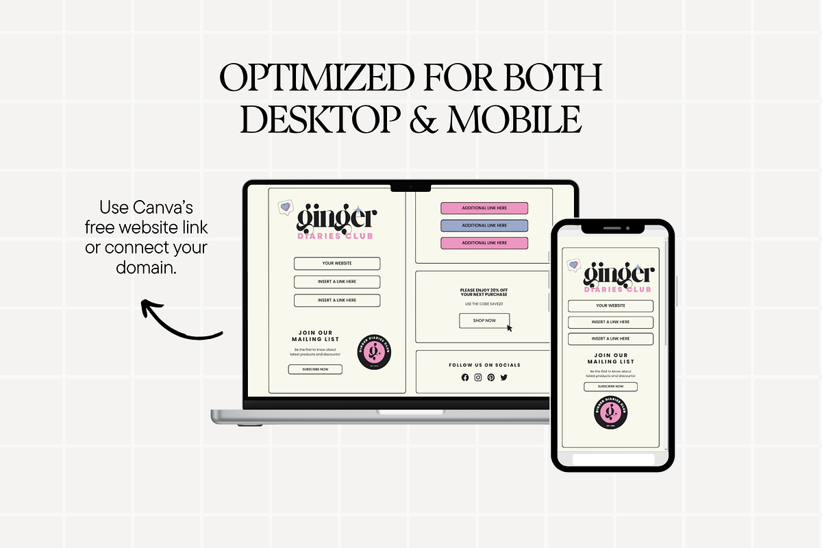 Canva Link In Bio Template, a Landing Page Template by Anna Design Studio (Photo 5 of 11)