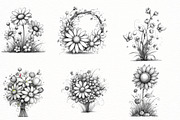 Watercolor wildflower clipart, an Illustration by Designworld (Thumbnail 3 of 8)