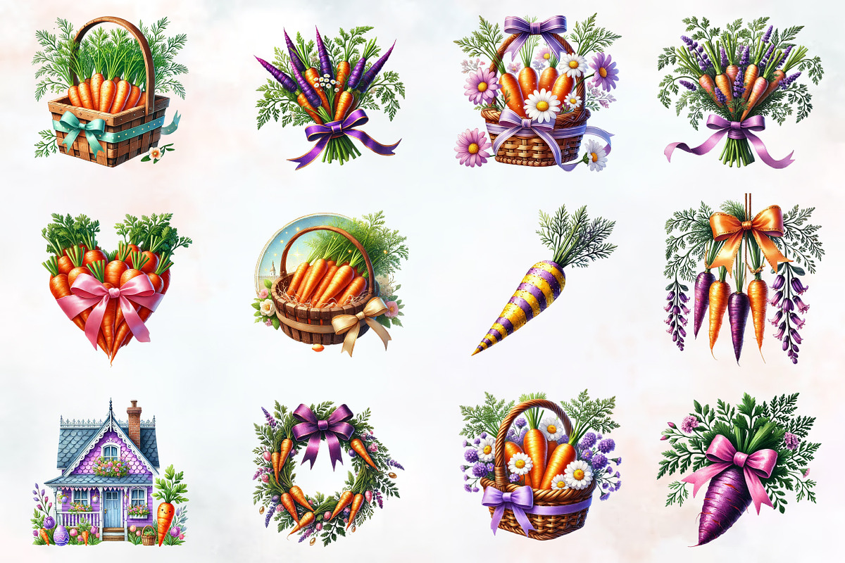 Easter carrot clipart, an Illustration by RobertsArt (Photo 2 of 7)