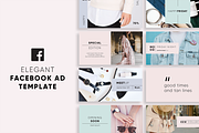 Elegant Facebook Ad Templates, a Social Media Template by Wild Ones (Thumbnail 1 of 9)