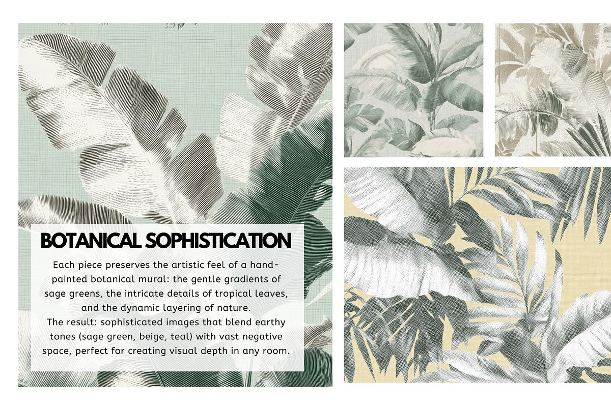 30+ Tropical Botanical Wallpapers, a Decorative Illustration by Virgo Studio (Photo 4 of 6)