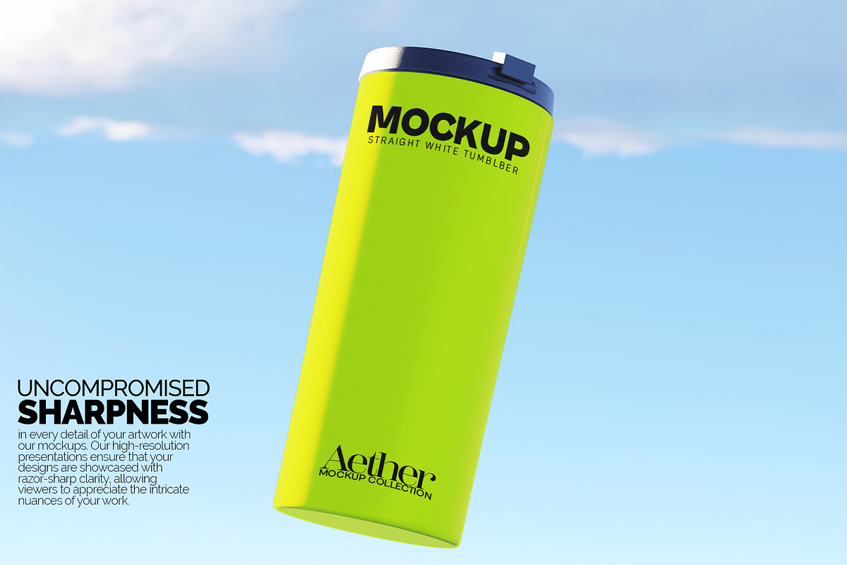 Straight White Tumbler Mockup Bundle, a Cups & Container Mockup by Banana Mockups (Photo 4 of 6)