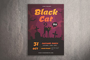 Black Cat Flyer, a Flyer Template by KMZVR.Lab (Thumbnail 1 of 3)