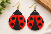 Ladybug Earrings Laser Cut SVG, an Object Graphic by Canvas Craft (Thumbnail 3 of 3)