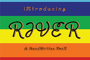 River Font, a Handwritten Font by Sense Library (Thumbnail 1 of 9)