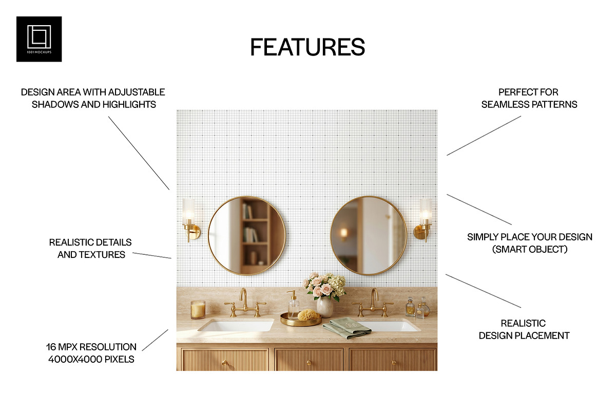 Bathroom Wallpaper Mockup PSD, a Household Mockup by 1001 mockups (Photo 2 of 14)