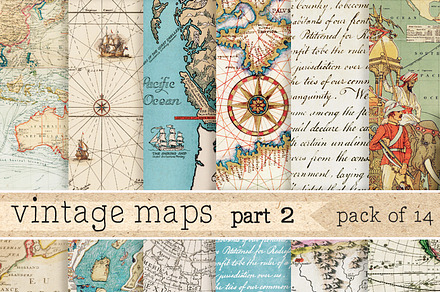 Vintage Maps Digital Paper