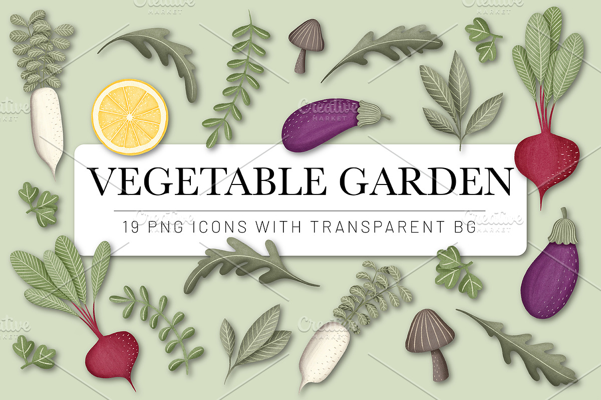 Vegetable Garden Patterns & Icons, a Pattern Graphic by Serineh Eliasian (Photo 4 of 4)