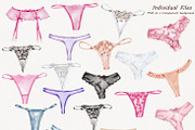 Lingerie Watercolor Collection, an Object Illustration by BarvArt (Thumbnail 4 of 9)