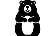 Cute Bear Silhouette Bundle, an Animal Illustration by Designer_Momina (Thumbnail 3 of 31)