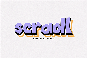 SCRADL. Layered Cutted Font Family.