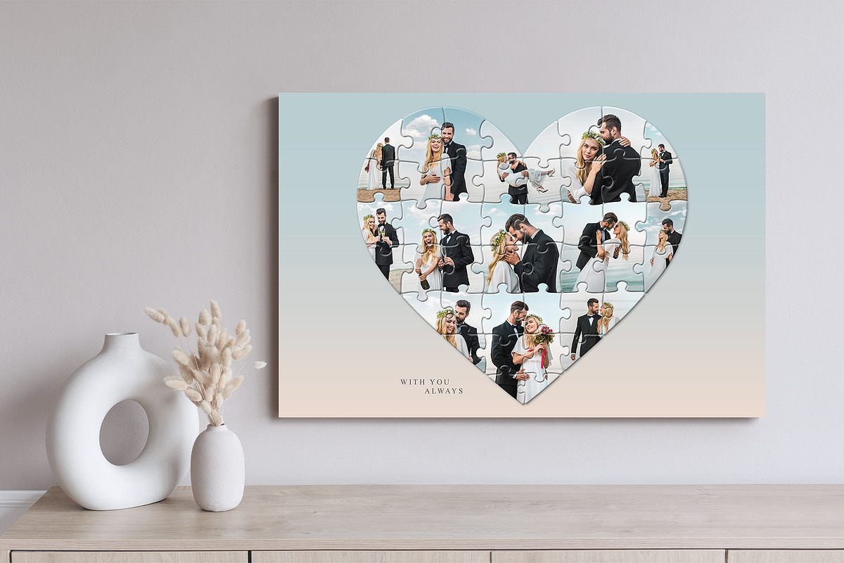 Love Heart Puzzle Photo Collage, a Social Media Template by DesignerCandies (Photo 3 of 5)
