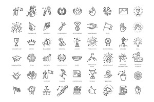 Success, Awards, Achievement element, an Outline Icon by Tettygreen