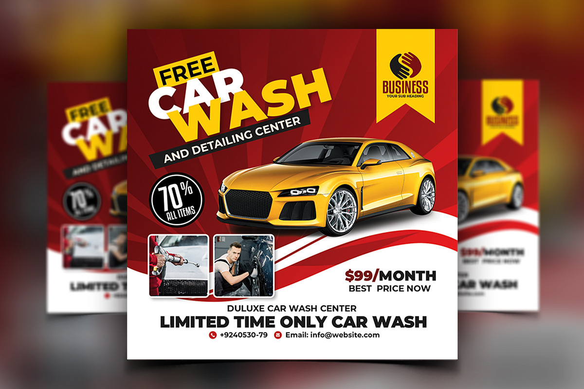 Car Wash Flyer, a Flyer Template by AfzaalGraphics (Photo 1 of 2)