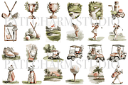 27 Watercolor Golf Clipart, a Decorative Illustration by Pati Charm Studio (Thumbnail 2 of 8)