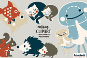 AnimalMinis Winter Paper and Clipart, a Pattern Graphic by kaeselotti (Thumbnail 5 of 7)